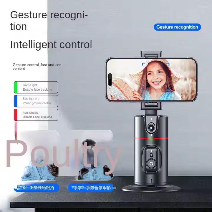 Support Téléphone Rotatif, Intelligent 360°|Suivi Visage Auto