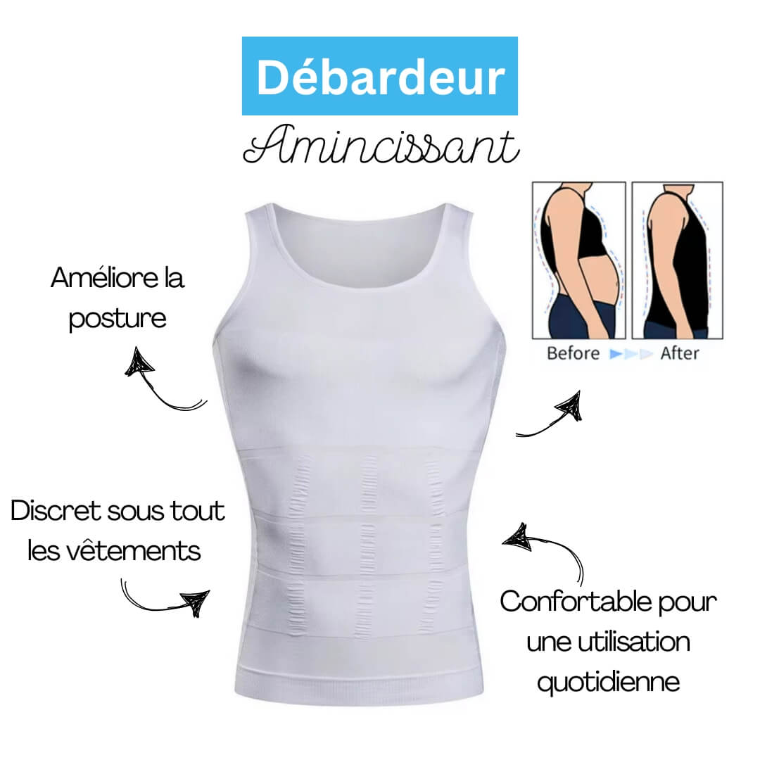 Débardeur Gainant Homme | Effet Sculptant & Amincissant 🧍🏾