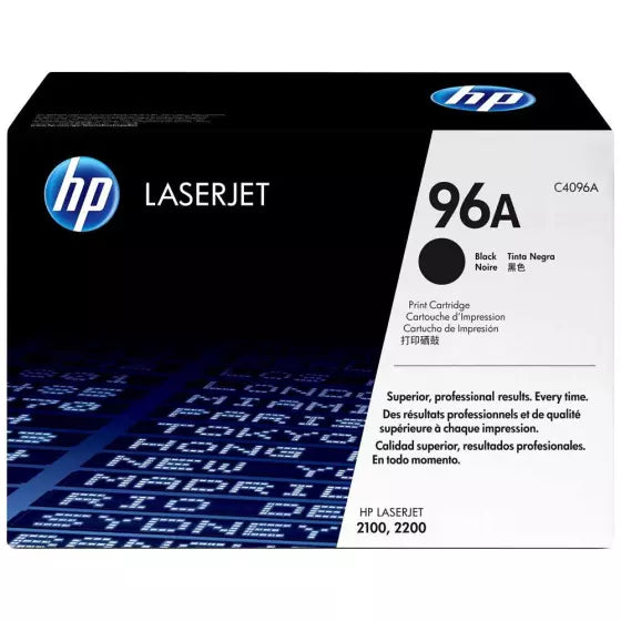Toner HP 96A (C4096A) Noir 5000 pages - Authentique